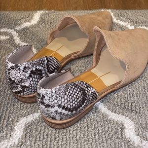Dolce Vita nude and snakeskin flats